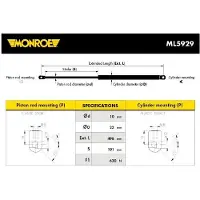 Monroe Gasdrukveer, kofferruimte ML5929 Monroe voor o.a. AUDI