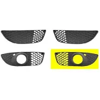 VAN WEZEL BUMPERGRILL ONDER LINKS met MISTLICHTGAT voor o.a. MITSUBISHI
