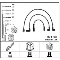 Ngk Bougiekabelset RC-FT636 NGK voor o.a. FIAT