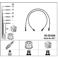 Ngk Bougiekabelset RC-ED1205 NGK voor o.a. ISUZU, MITSUBISHI, NISSAN