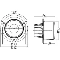 Hella Mistachterl.LED Ø55mm, 12V 2NE 011 172-081 Hella