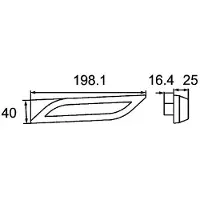 Hella Achteruitrijl.Style Slim HOR AMP tape li