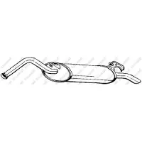 Bosal Einddemper 278-975 Bosal voor o.a. AUDI