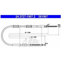 Ate Handremkabel 24.3727-1907.2 ATE voor o.a. TOYOTA