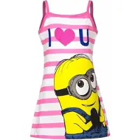 Minions jurkje wit/roze voor meisjes 98 3 jaar