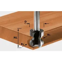 Festool 491140 Vingergreepfrees Lengte 59 mm Afmeting, Ø 22 mm Werklengte 16 mm Schachtdiameter 8 mm