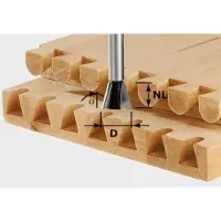 Festool 491165 Braam- en zwaluwstaartfrees Lengte 58 mm Afmeting, Ø 20 mm Werklengte 26 mm Schachtdiameter 8 mm