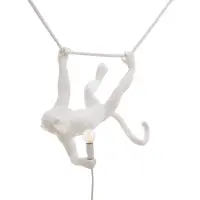 Seletti Hanglamp MONKEY SWING 59 cm, wit,