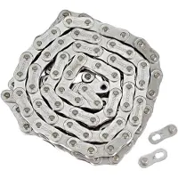 Kmc Ketting smal anti-roest - 128 schakels - single speed - zilver - heavy duty design