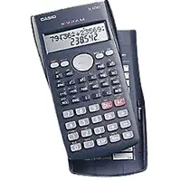 Casio wetenschappelijke rekenmachine fx-82MS-2, LC-display, 10 cijfers, 2 regels, werkt op batterijen, met klep, B 77 x H 162 mm, zwart