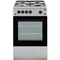 Beko CSS42014FS Vrijstaand fornuis Gaskookplaat B Zwart, Zilver fornuis