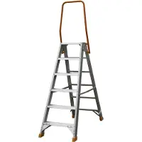 Ivana industrietrap dubbel oploopbaar met beugel 2x5 treden