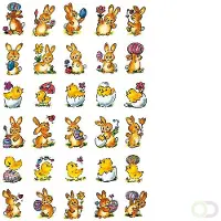 Herma 3687 Stickers DECOR Kleine Hazen + kuiken