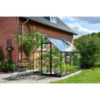 Royal well Tuinkas Qube 610 zwart, veiligheidsglas 3mm/1