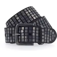 B.belt Quinn Studded Riem Leer 110 cm zwart