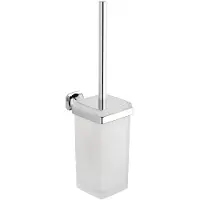 Metaform Aida Wandgemonteerde toiletborstel, matglas, chroom