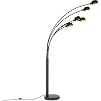 QAZQA Design vloerlamp zwart 5-lichts - Sixties Marmo