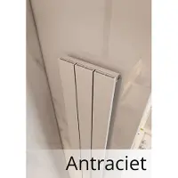Eastbrook Charlton verticale aluminium radiator 180x37,5cm Antraciet 1152 watt