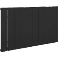 Eastbrook Peretti horizontale aluminium radiator 60x47cm Mat zwart 555 watt