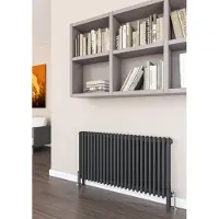 Eastbrook Rivassa 2 koloms verwarming 60x83,3cm Antraciet 1133 watt