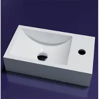 Lambini Designs Recto solid surface fontein 40x22x10cm rechts