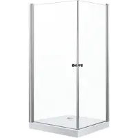 Novoterm Madrid douchecabine vierkant 90x90cm met douchebak
