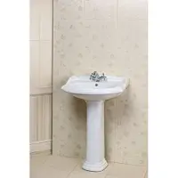 Kerra Retro wastafel 58x48,5cm met staande sifonkap