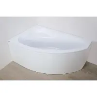 Plazan Ekoplus badkuip met paneel 145x95cm wit links inclusief potenset