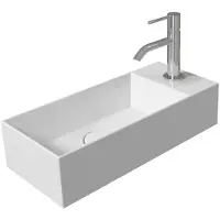 Salenzi Fontein spy 45x20 cm glans wit kraangat rechts