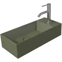 Salenzi Fontein spy 45x20 cm mat legergroen kraangat rechts