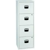 Bisley Home Staal Archiefkast 4 Lades Afsluitbaar 413 x 400 x 1,321 mm Grijs