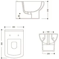Badstuber Nero wand toilet inclusief toiletzitting