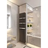 Eastbrook Withington verticale aluminium radiator 180x28cm Antraciet 838 watt