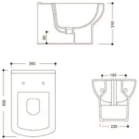 Badstuber Nero hangend toilet met softclose zitting