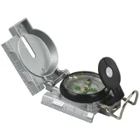Moses kompas Expeditie kunststof 7,5 x 6 x 3 cm zilver