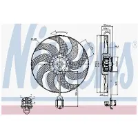 Nissens Koelventilator 85748 Nissens voor o.a. CHEVROLET, OPEL