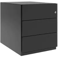 Bisley Ladenblok Bisley Basic met 3 laden, 50,2 cm hoog, 42 cm breed, zwart, 80% uittrekbaar