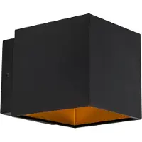 QAZQA Design wandlamp zwart/goud incl. LED - Caja