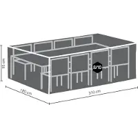 Outdoor Covers tuinmeubelhoes tuinset (310 x 180 cm)