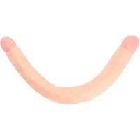 Kiotos Cox Dubbele Dildo 45 x 4,5 / 4,8 cm - beige