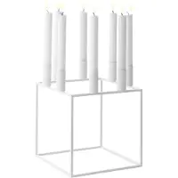 Audo Copenhagen Kubus 8 Kaarshouder Wit - Kaarshouders Staal White - 71041-000678
