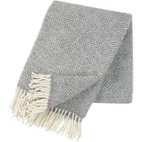 Klippan Yllefabrik Samba wollen plaid grijs