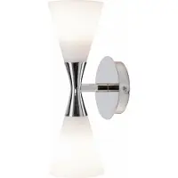 Herstal Harlekin duo wandlamp chroom-wit