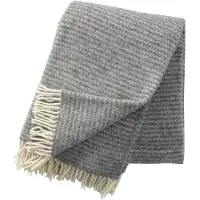 Klippan Yllefabrik Ralph wollen plaid lichtgrijs