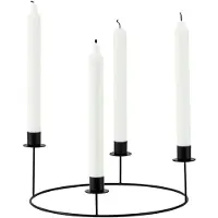 House Doctor Ring Candle Stand S - Kaarshouders Ijzer Black - 205340860