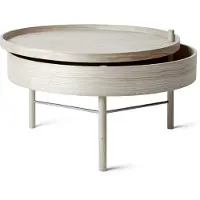 Menu Turning tafel natuurlijk eiken-chroom