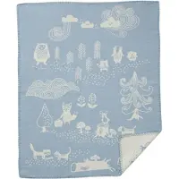 Klippan Yllefabrik Little bear kinderplaid blauw