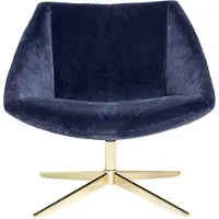 Bloomingville Elegant fauteuil blauw velours