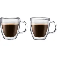 Bodum Bistro dubbelwandige glazen met oor - 0,3 liter - set van 2