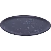 Aida Raw bord Ø20 cm. zwart met stippen